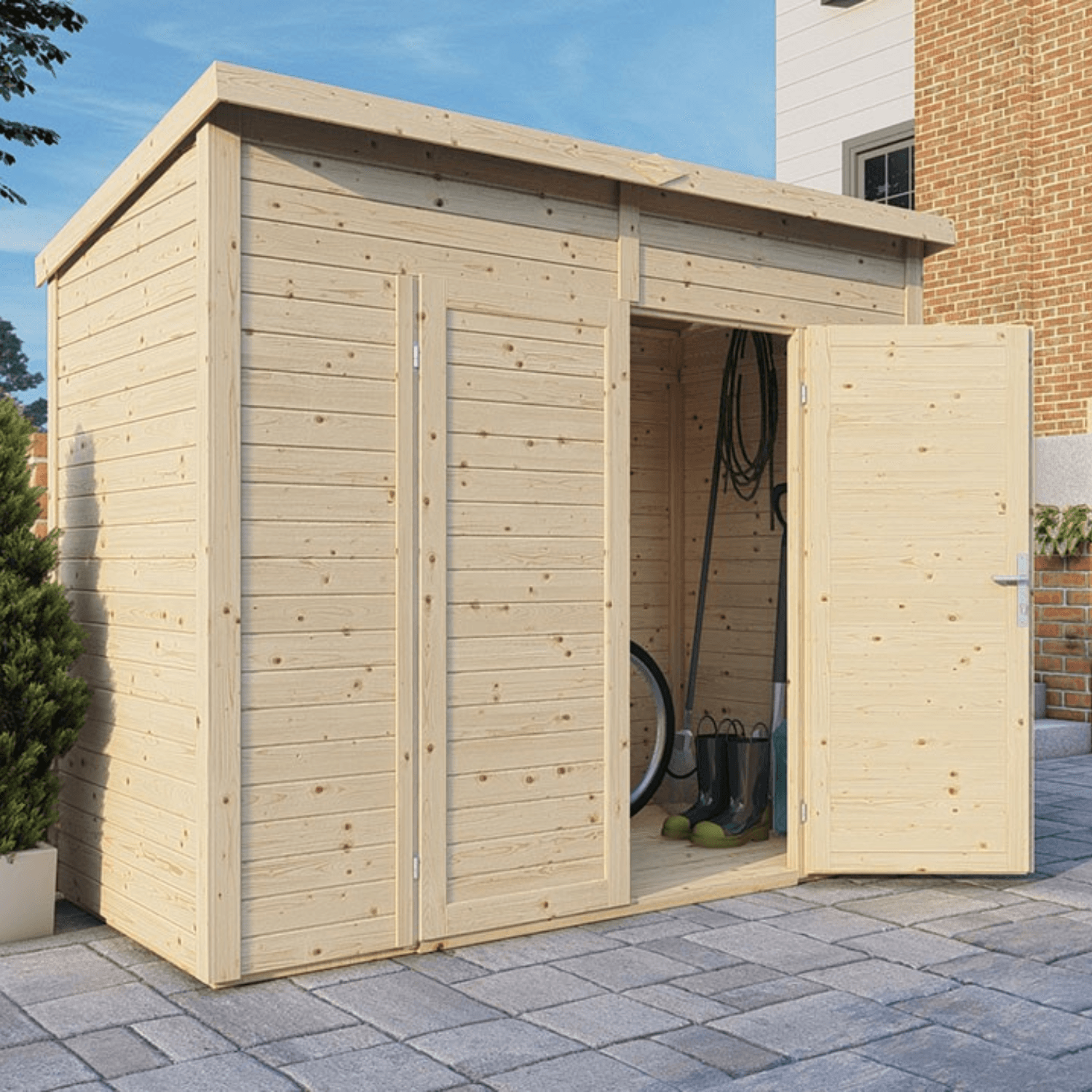 Abri de jardin bois Midway – 244 x 121 cm