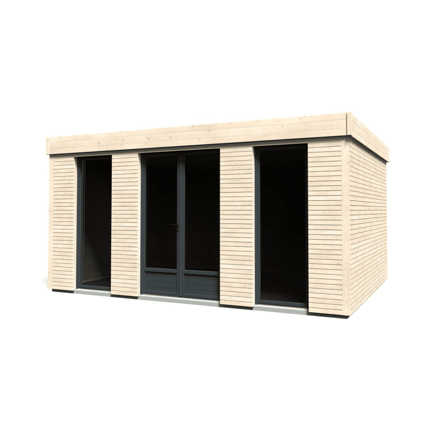 Abri de jardin semi habitable toit plat - Miniature 3