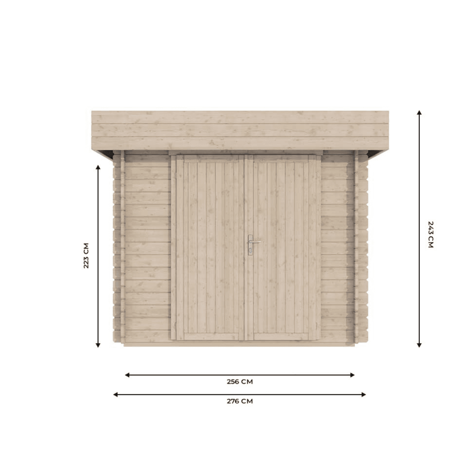 Abri moto en bois ROVETO 12m² – 28mm - Miniature 2