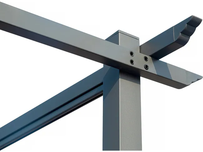 Pergola en métal avec toit rétractable - 3 x 4 m - Gris anthracite - Miniature 3