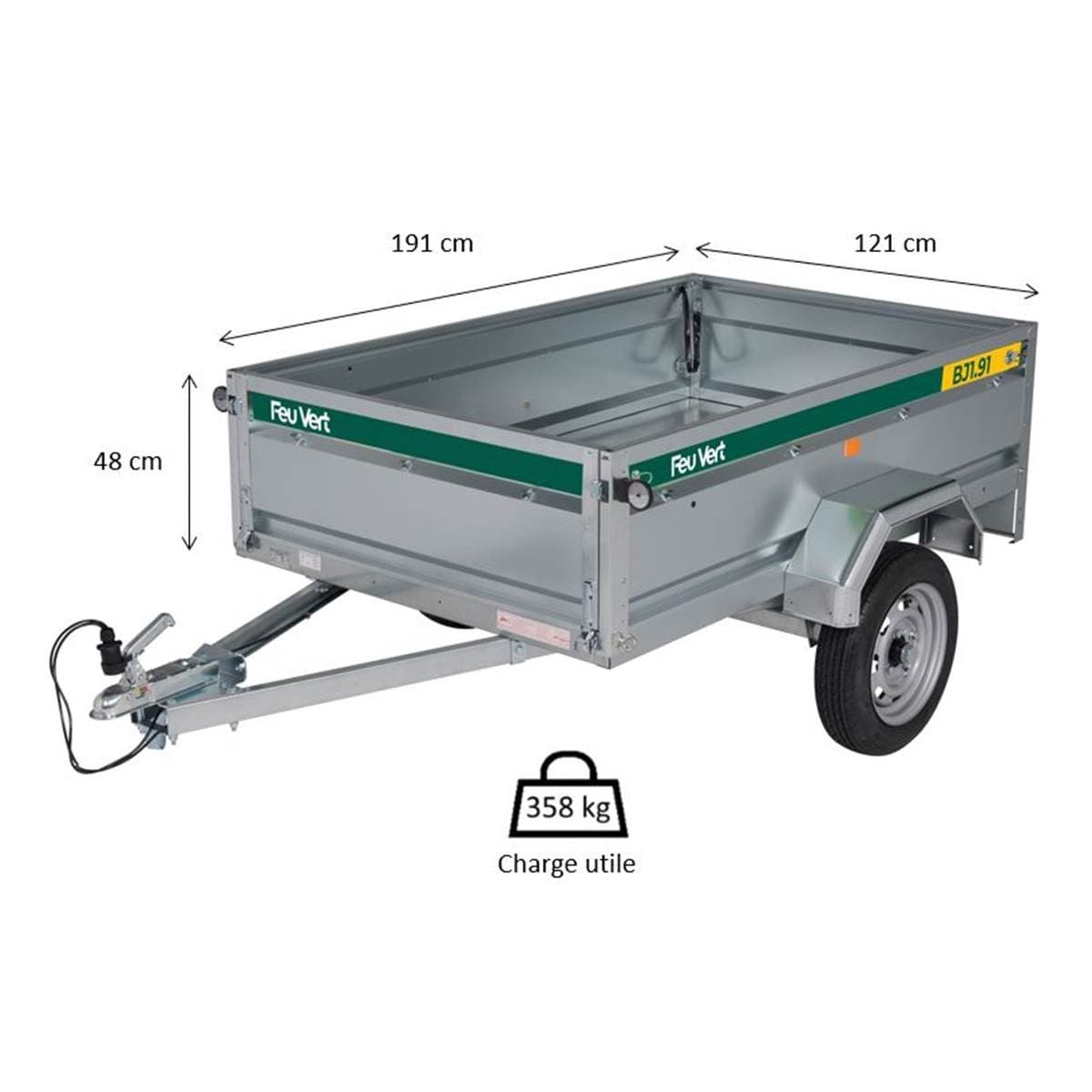 Remorque FEU VERT BJ1.91 - Miniature 2